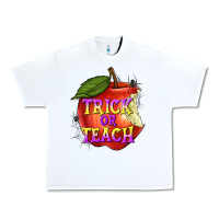 White Trick or Teach Urban Heavy Tee - texasbilliewilder