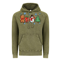Vintage Olive christmas gingerbread cookies Vintage Hoodie - Zillion Design Studio