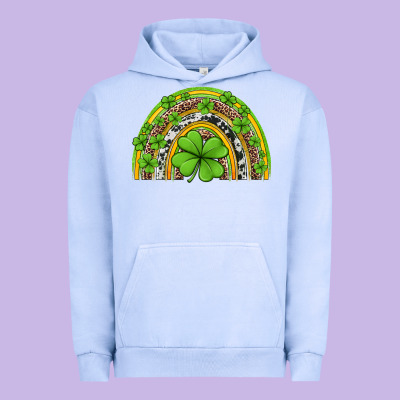 Western St Patricks Rainbow Urban Hoodie Designed By Jasminsmagicworld