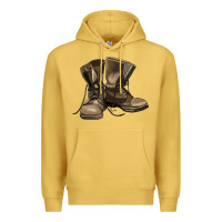 Antique Gold soldier veteran boots Premium Hoodie - MaliasSmallBusiness