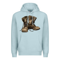 Blue Mist soldier veteran boots Premium Hoodie - MaliasSmallBusiness