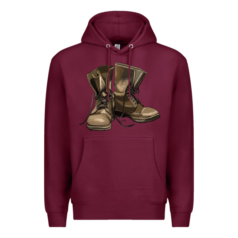 Soldier Veteran Boots Premium Hoodie by MaliasSmallBusiness | Teevron