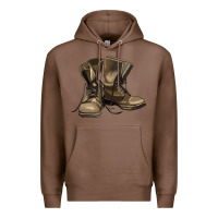 Chestnut soldier veteran boots Premium Hoodie - MaliasSmallBusiness
