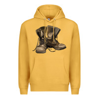 Mustard soldier veteran boots Premium Hoodie - MaliasSmallBusiness