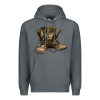 Rock soldier veteran boots Premium Hoodie - MaliasSmallBusiness