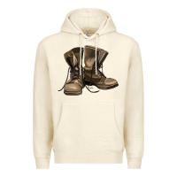 Sandshell soldier veteran boots Premium Hoodie - MaliasSmallBusiness