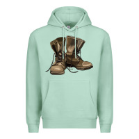 Seafoam soldier veteran boots Premium Hoodie - MaliasSmallBusiness