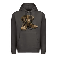 Smoke soldier veteran boots Premium Hoodie - MaliasSmallBusiness