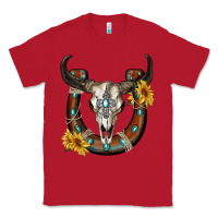 Red bull skull with horseshoe Classic Tee - RanaPortraitStore