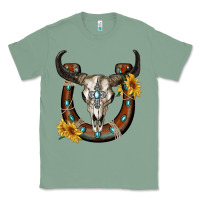 Sage bull skull with horseshoe Classic Tee - RanaPortraitStore