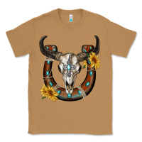 Toasted Coconut bull skull with horseshoe Classic Tee - RanaPortraitStore
