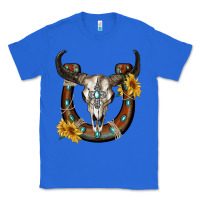 True Royal bull skull with horseshoe Classic Tee - RanaPortraitStore