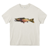 Cream Steelhead Trout Heavy Core Tee - LillyAllenDesigns