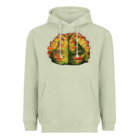Matcha Gymnocalycium Variegated Cactus Heavyweight Hoodie - LillyAllenDesigns