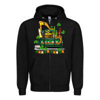 Black lucky truck with flags and beers Zipper Hoodie - AdoDesignShop