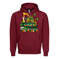 Burgundy lucky truck with flags and beers Zipper Hoodie - AdoDesignShop
