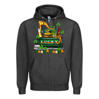 Charcoal Heather lucky truck with flags and beers Zipper Hoodie - AdoDesignShop
