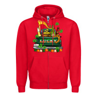Red lucky truck with flags and beers Zipper Hoodie - AdoDesignShop