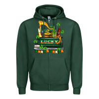 Sports Green lucky truck with flags and beers Zipper Hoodie - AdoDesignShop