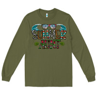 Army Green summer aunt Long Sleeve Tee - CowhideDigitalArt