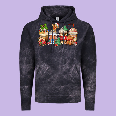 Vintage Hoodie christmas gingerbread coffee cups