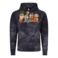 Cloud Black christmas gingerbread coffee cups Vintage Hoodie - Zillion Design Studio