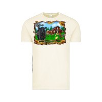 Vintage Arctic western barnyard black angus cattle longhorn rooster and chicks Vintage Tee - RanaPortraitStore