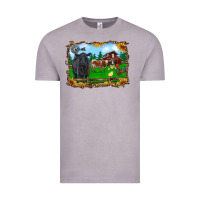 Vintage Zinc western barnyard black angus cattle longhorn rooster and chicks Vintage Tee - RanaPortraitStore