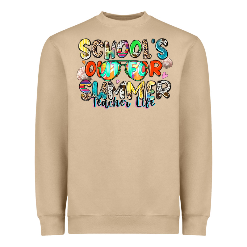 School's Out For Summer Teacher Life Heavyweight Sweatshirt by Zillion Design Studio | Teevron