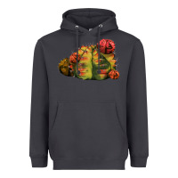 Smoke Gymnocalycium Variegated Cactus Heavyweight Hoodie - LillyAllenDesigns