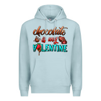 Blue Mist chocolate is my valentine Premium Hoodie - AdoDesignShop