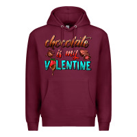 Burgundy chocolate is my valentine Premium Hoodie - AdoDesignShop