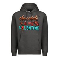 Charcoal Heather chocolate is my valentine Premium Hoodie - AdoDesignShop