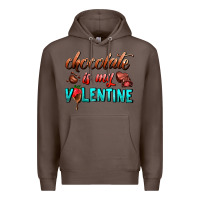 Coffee chocolate is my valentine Premium Hoodie - AdoDesignShop