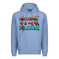 Colony Blue chocolate is my valentine Premium Hoodie - AdoDesignShop