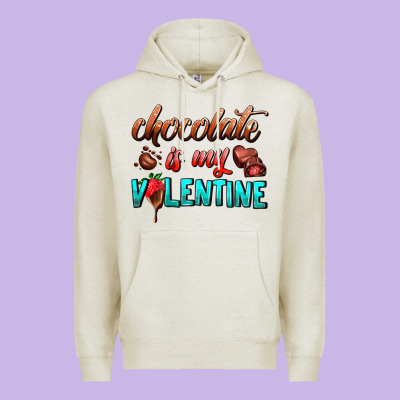 Chocolate Is My Valentine Premium Hoodie Designed By Adodesignshop