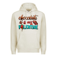 Oatmeal Heather chocolate is my valentine Premium Hoodie - AdoDesignShop