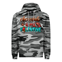 Slate Camo chocolate is my valentine Premium Hoodie - AdoDesignShop