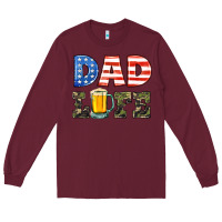 Burgundy dad life Long Sleeve Tee - HRA Design Shop