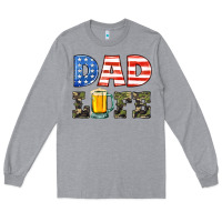 Heather Grey dad life Long Sleeve Tee - HRA Design Shop