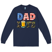 Navy dad life Long Sleeve Tee - HRA Design Shop