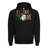 Black blessed mom christmas Zipper Hoodie - JahusDesignShop