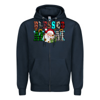 Navy blessed mom christmas Zipper Hoodie - JahusDesignShop