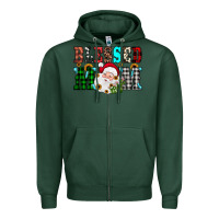 Sports Green blessed mom christmas Zipper Hoodie - JahusDesignShop