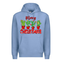 Colony Blue Merry Christmas Cactuses Premium Hoodie - MaliasSmallBusiness