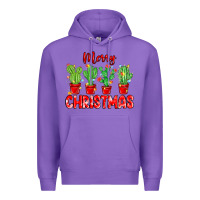 Purple Merry Christmas Cactuses Premium Hoodie - MaliasSmallBusiness