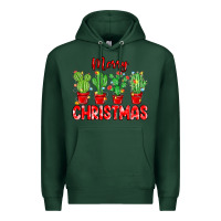 Sports Green Merry Christmas Cactuses Premium Hoodie - MaliasSmallBusiness