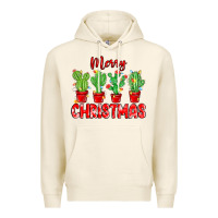 Tofu Merry Christmas Cactuses Premium Hoodie - MaliasSmallBusiness