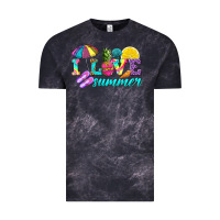 Cloud Black i love summer Vintage Tee - texasbilliewilder