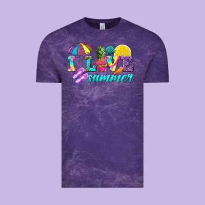 I Love Summer Vintage Tee Designed By Texasbilliewilder